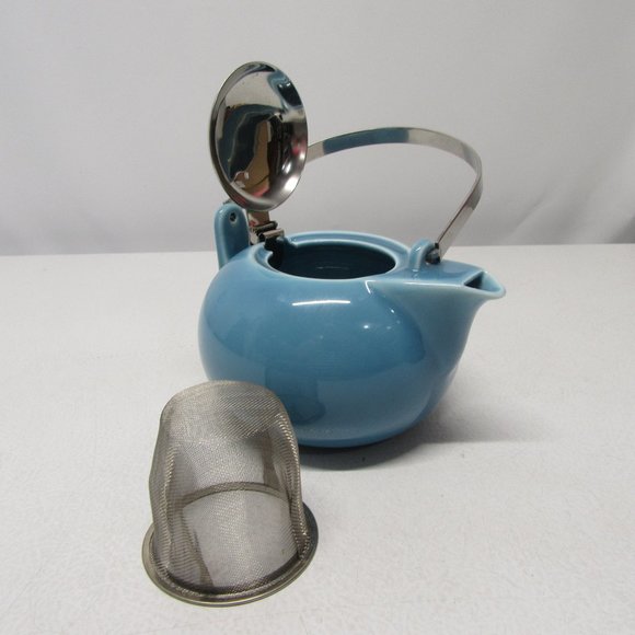 Teavana Kitchen New Teavana Blue Porcelain Tea Kettle Teapot Poshmark